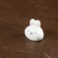 Miniature white rabbit figurine dollhouse ornament micro landscape cute resin toy decoration - Bunny Backpack