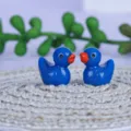 Miniatura resina anatra blu statuetta per succulenta bonsai giardino micro paesaggio decorazione SKU - Blu zaffiro