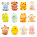 Cute 12 Chinese Zodiac resin figurines set for moss micro landscape and desktop decor. - Set of 12