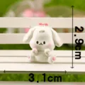 Miniature white rabbit resin figurine for micro landscape desktop home decoration item - No. 11 Zodiac Dog (Color)