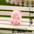 Cute pink resin pig miniature figurine for moss micro landscape fairy garden decoration. - No.12 Pig
