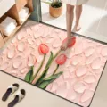 Antiolistitiko Tapa Mpaniou 3D me Schedio Tulipa Diatomikis Gis gia To Spiti - 40x60cm / Στυλ Τουλίπας 01