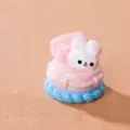 Simpatica statuetta in miniatura di torta di coniglio in resina ornamento da scrivania giocattolo 2.5cm - Coniglietto Torta di Biscotti