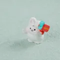 Mignonne figurine de lapin blanc en résine décoration de bureau micro paysage accessoire jardin - Lapin Désigné