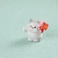 Mignonne figurine miniature de chat gris ornement de jardin, petite déco de bureau taille et poids. - Chat Désigné