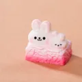 Carina statuetta in resina coniglietto dessert miniatura ornamento scrivania 2.8cm regalo - Coniglietto Toast alla Fragola