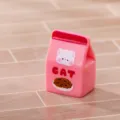 Simpatica miniatura sacchetto cibo per gatti statuetta in resina decorazione scrivania - Borsa di Cibo per Gatti