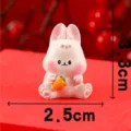 Simpatica statuetta di coniglio in resina con carota micro paesaggio muschio ornamento decoro - N. 4 Coniglio
