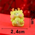 Cute resin dragon figurine miniature for moss landscape, green color, 2.9x2.4cm variant. - No.5 Dragon