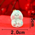 Cute resin zodiac animal figurine, mini moss micro landscape ornament, size 2.5x2cm. - No.6 Snake