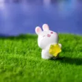 Graziosa statuetta coniglio in resina variante, mini decorazione da scrivania animale kawaii. - Coniglio che fa l'Occhiolino
