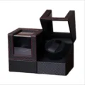 Double watch winder carbon fiber PU leather automatic mechanical watch rotator box - AU Plug / 1+0 Full Carbon Fiber