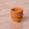 Miniatura cesto intrecciato modello decorazione casa bambole micro paesaggio ornamento scrivania - Gatto di Panetteria-Cesto Portaoggetti