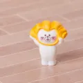 Mini statuetta gatto pane in resina, simpatico ornamento da scrivania micro paesaggio croissant. - Gatto di Panetteria-Gatto Croissant