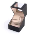 PU leather single watch winder automatic mechanical watch storage display box black 1pc - 1+0 Ostrich Grain Beige Watch Winder