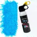 Bouteille de spray de poudre révélation de genre en bleu, variante de fête aérosol. - 100.00g / Style Boy or Girl Noir / Bleu