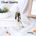 Natural crystal clear quartz drifting bottle mini ornament home decor healing crystal - White Crystal