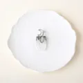 Pendentif en pierre de cristal blanc naturel, croissant de lune alliage bijou collier variante. - Cristal blanc