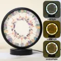 Crystal tree lamp decorative gemstone night light with three lighting modes for bedroom home decor. - Colorful Fluorite Rough & Colorful Fluorite Tree (Three-Color Dimming)