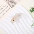 Clear Crystal Resin Koi Fish Figurine with Gold Flakes Desktop Ornament Cute Car Decor Gift - White Crystal
