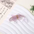 Natural crystal crushed stone koi fish resin drip glue ornament for home and car decor gift - Light Purple