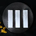 Natural Moroccan Selenite Crystal Wand Raw Stone Rectangular Healing Decor 3pcs Set - 8.8x2.2cm Thickness about 1.5cm