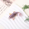 Crystal gravel koi fish resin ornament purple goldfish gemstone desktop car decor gift - Amethyst