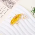 Resin crushed stone koi fish ornament crystal goldfish car decor small figurine yellow - Colored Yellow