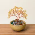 Natural Citrine Crystal Money Tree Feng Shui Bonsai Tree Wealth Tree Home Office Decor - Citrine