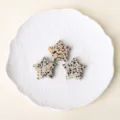 Natural gemstone star-shaped pocket stone set, healing crystal decor in 3cm size. - Dalmatian Jasper