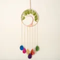 Atrapasueños de árbol de la vida de cristal natural con rodajas de ágata coloridas. - Peridoto