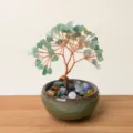 Arbre a argent en cristal bonsai de pierres precieuses pour decoration de bureau a domicile feng shui - Aventurine Verte