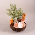 Natürliche Kristall Entmagnetisierung Schale Kokosnussschale Aromatherapie Dekor Variante - Bergkristall