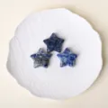 Natural crystal star pocket stone, blue gemstone five-pointed star decor for healing 3cm - Blue Spot Jasper