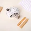Keramik Palo Santo Halter Und Salbei Brenner Weiß Gesprenkelte Räucherschale Deko - Aromatherapie-Ofen + Salbei + 2 Stk. Heiliges Holz