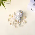 Crystal crushed stone resin octopus figurine cute desktop ornament for home office craft decor item. - White Howlite
