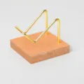 Crystal display stand with metal wire holder, small mineral ore and stone shelf display base. - Small Acrylic Base