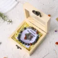 Natural African Bloodstone crystal bracelet and star ornament in wooden gift box set - African Bloodstone Gift Box Set