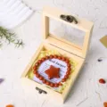 Natural Red Jasper Crystal Bead Bracelet Star Wooden Box Gift Set Storage Decor - Red Jasper Gift Box Set