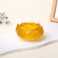 Yellow crystal lotus bowl resin tray decor demagnetization spiritual energy meditation crystal holder - Yellow Crystal