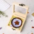 Natural mahogany obsidian bead bracelet and star crystal set in a wooden gift box for healing. - Mahogany Obsidian Gift Box Set