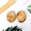 Natural crystal worry stone thumb massage stone oval polished healing gemstone piece - Jasper