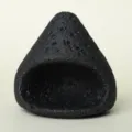 Quemador de incienso cráter de meteorito negro, soporte de piedra volcánica para meditación. - Chimenea Sola / Tipo estándar / Negro Carbón