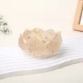 Cuenco de loto de resina de cristal para desmagnetización y portavelas aromático. - Cristal de roca