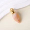 Naturkristall Parfuemflasche Anhaenger Goldene Krone DIY Halskette Zubehoer Variante - Achat-Gold