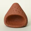 Quemador de incienso cono cráter lunar para salvia y meditación relajación hogar - Chimenea Sola / Tipo estándar / Rojo Marrón