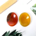 Natural crystal worry stone thumb massage stone palm polished piece for stress relief - Red Agate