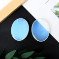 Natural blue crystal worry stone smooth oval massage gemstone for stress relief and relaxation - Opal