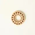 Wooden crystal ball base hollowed sunflower sphere stand display holder for home decor - S