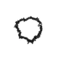 Bracciale in cristallo di pietra grezza nera naturale stile retrò perline irregolari unisex - Tormalina Nera